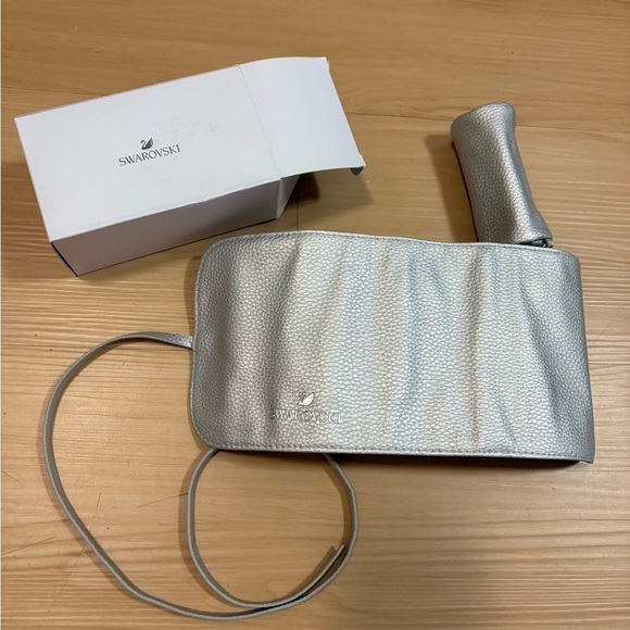 Swarovski Shimmering Silver Jewelry Pouch Travel - Picture 6 of 6